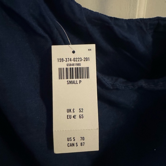 Abercrombie & Fitch One-Shoulder Linen-Blend Mini Dress - tags on - Picture 4 of 4